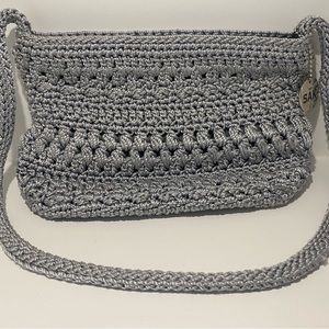 Sak Crochet Silver Purse